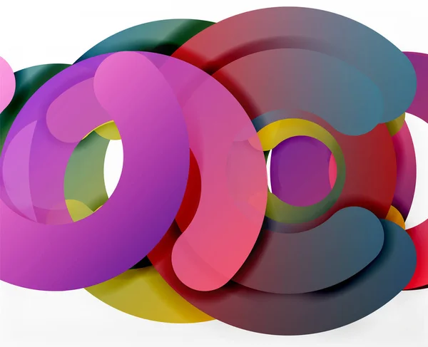 Geometrické pozadí abstraktní kruh, barevné podnikání nebo technologií designu pro web — Stockový vektor