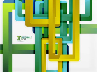 Dikdörtgen tüp elemanları, vektör arka plan