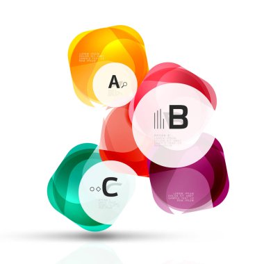 Örnek metin ile beyaz kareler