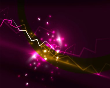 Neon yıldırım vektör arka plan