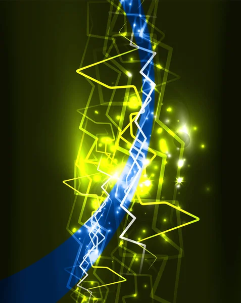 Neon lightning vector background — Stock Vector