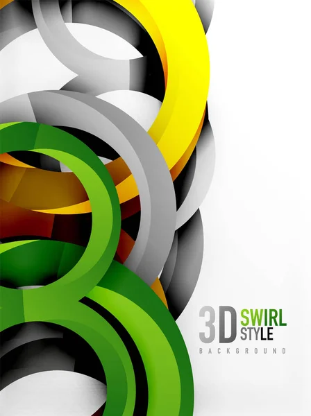 Vector 3d ringen ontwerp achtergrond — Stockvector