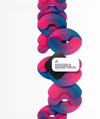 Beyaz renk geometrik yuvarlak şekiller