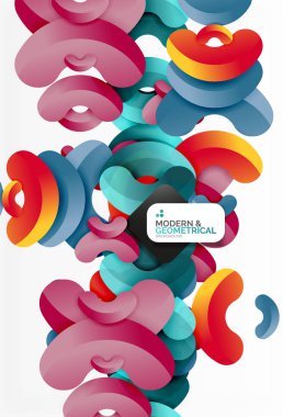 Beyaz renk geometrik yuvarlak şekiller