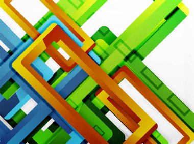 Dikdörtgen tüp elemanları, vektör arka plan