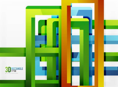 Dikdörtgen tüp elemanları, vektör arka plan