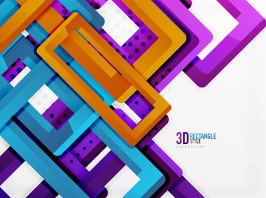 Dikdörtgen tüp elemanları, vektör arka plan