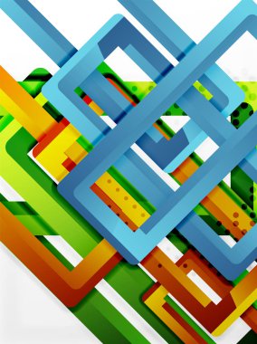 Dikdörtgen tüp elemanları, vektör arka plan