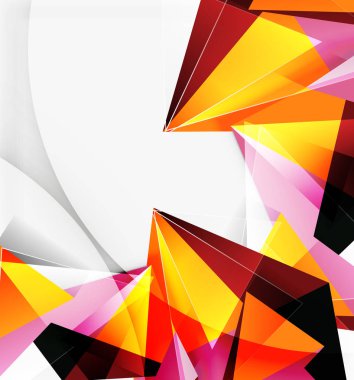 3D üçgenler ve Piramitler, soyut geometrik vektör