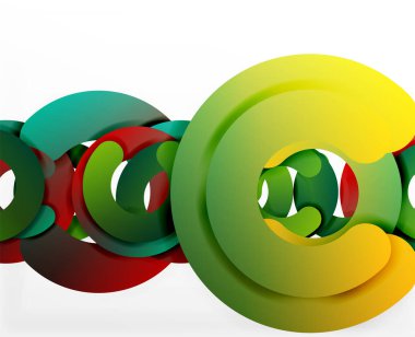 Daire geometrik arka plan, renkli iş veya web için teknoloji tasarım