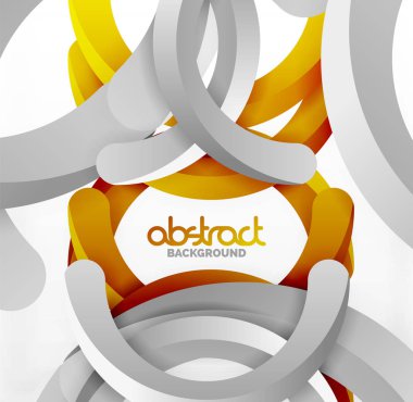 Modern 3d geometrik tarzı arka kemer dairesel çizgiler