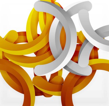 Modern 3d geometrik tarzı arka kemer dairesel çizgiler