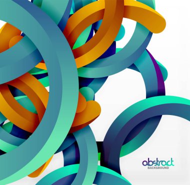 Modern 3d geometrik tarzı arka kemer dairesel çizgiler