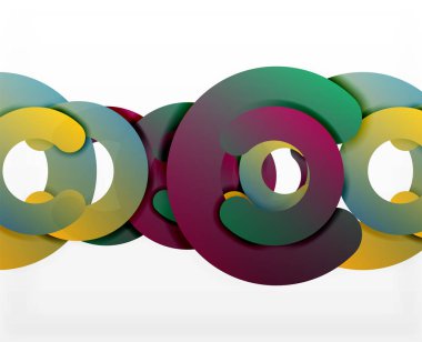 Daire geometrik arka plan, renkli iş veya web için teknoloji tasarım