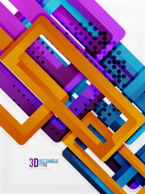 Dikdörtgen tüp elemanları, vektör arka plan