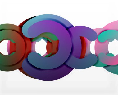 Daire geometrik arka plan, renkli iş veya web için teknoloji tasarım