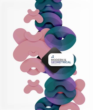 Beyaz renk geometrik yuvarlak şekiller