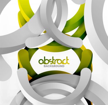 Modern 3d geometrik tarzı arka kemer dairesel çizgiler