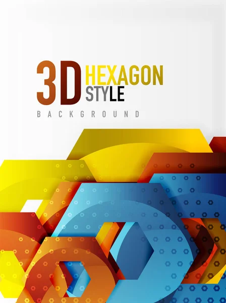 Vector 3d hexágono fondo — Archivo Imágenes Vectoriales