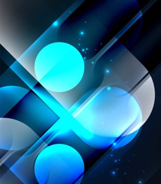 Vektör geometrik parlayan arka plan şekilleri