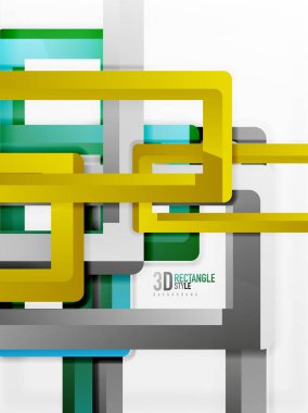 Dikdörtgen tüp elemanları, vektör arka plan