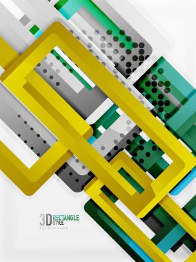 Dikdörtgen tüp elemanları, vektör arka plan