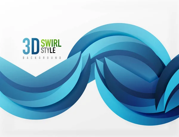 3D wave design — Stock Vector