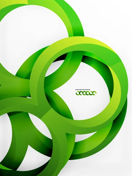 Vektor 3d Ringe Design Hintergrund — Stockvektor