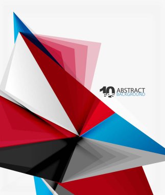 3D üçgen poligon tasarlamak vektör