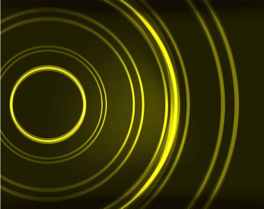 Neon Çemberleri Soyut Arkaplan