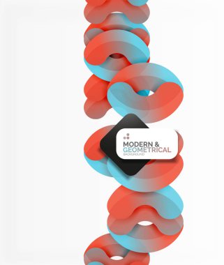 Beyaz renk geometrik yuvarlak şekiller