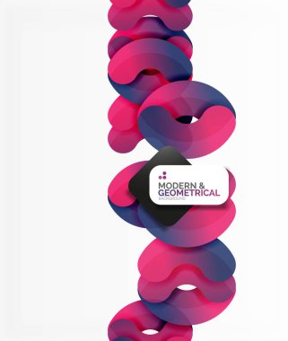 Beyaz renk geometrik yuvarlak şekiller