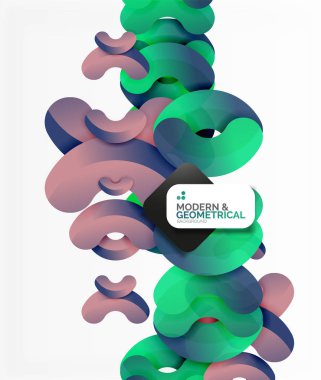 Beyaz renk geometrik yuvarlak şekiller