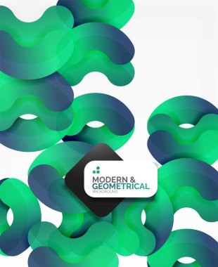 Beyaz renk geometrik yuvarlak şekiller