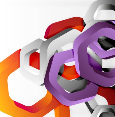 Üst üste gelen altıgenler arka planı Tasarla