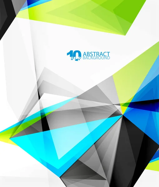 3d triángulo poligonal vector abstracto — Vector de stock