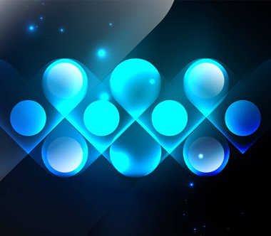 Vektör geometrik parlayan arka plan şekilleri