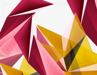 3D modern üçgen düşük Poli soyut geometrik vektör