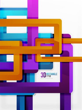 Dikdörtgen tüp elemanları, vektör arka plan