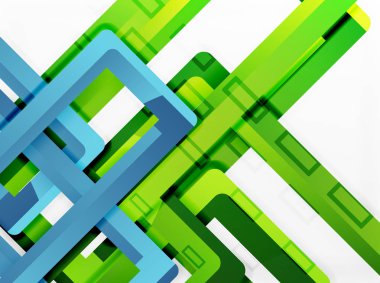 Dikdörtgen tüp elemanları, vektör arka plan