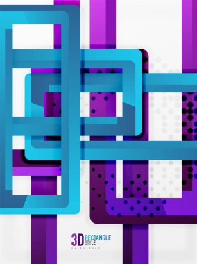 Dikdörtgen tüp elemanları, vektör arka plan