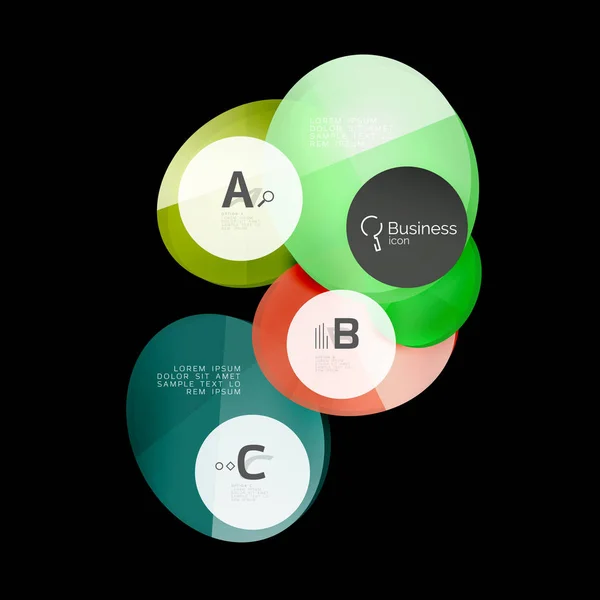 Geometrische abstrakte Infografik Banner-Vorlage — Stockvektor