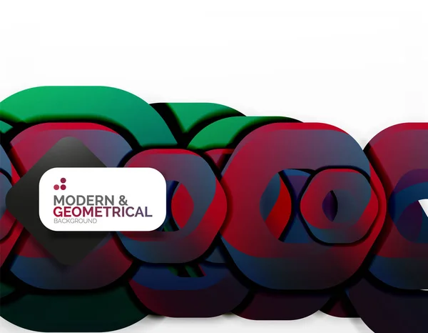 Fundo geométrico abstrato, formas de cadeia de corte ou hexágonos em branco —  Vetores de Stock