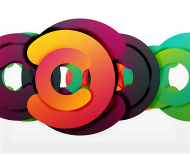 Daire geometrik arka plan, renkli iş veya web için teknoloji tasarım