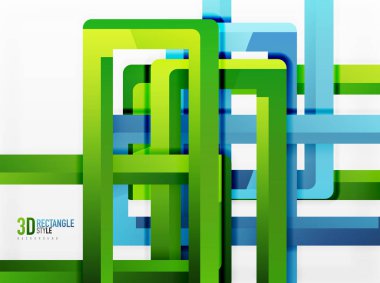 Dikdörtgen tüp elemanları, vektör arka plan