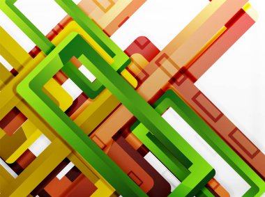 Dikdörtgen tüp elemanları, vektör arka plan