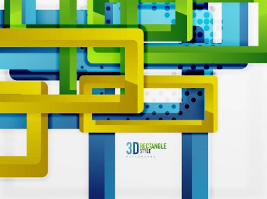 Dikdörtgen tüp elemanları, vektör arka plan