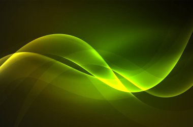 Karanlıkta parlayan dumanlı dalgalar