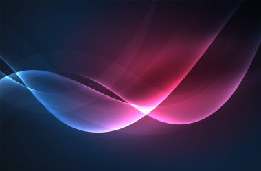 Karanlıkta parlayan dumanlı dalgalar