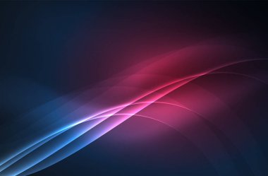 Karanlıkta parlayan dumanlı dalgalar